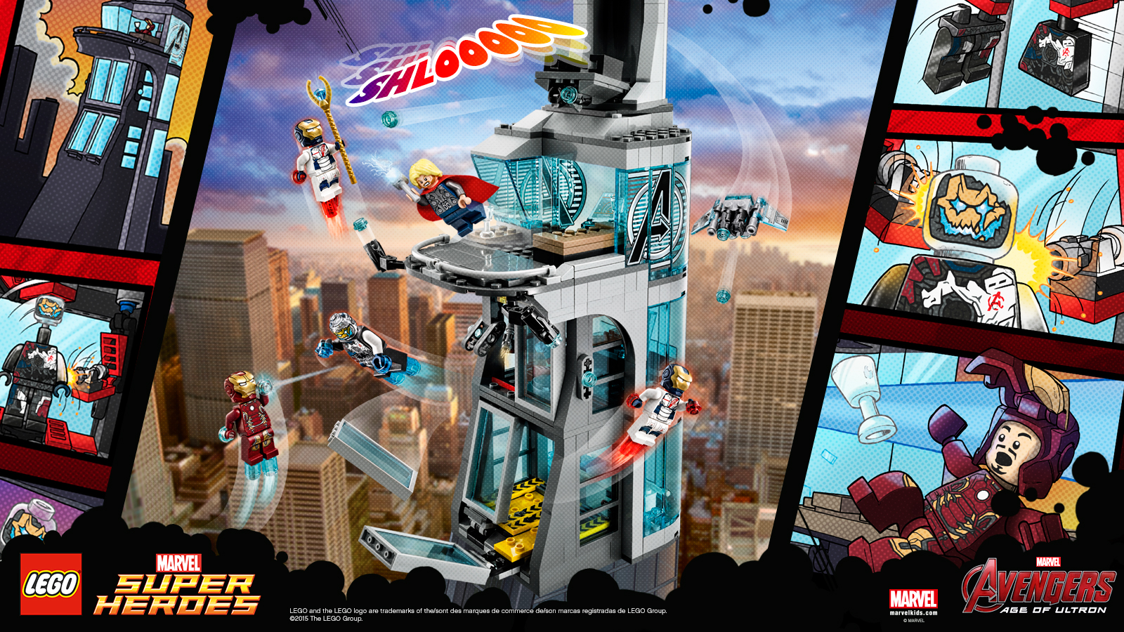 LEGO Marvel Avengers super Heroes наборы Atak